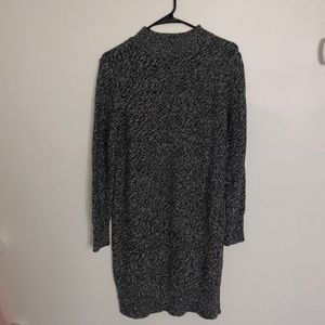 Black and white sweater dress